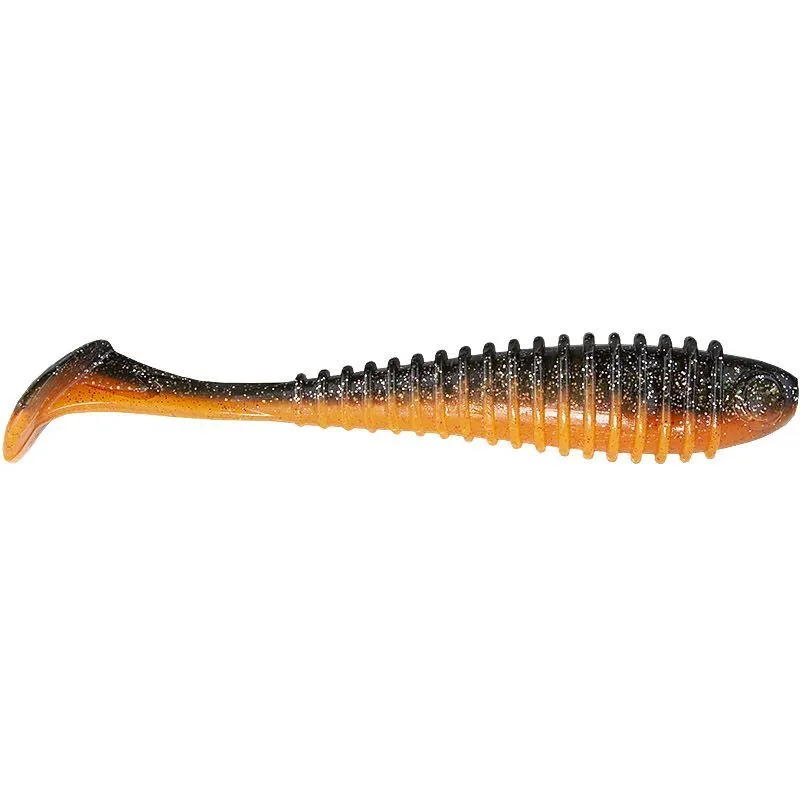Виброхвост Tubby Daddy 9", 1шт, 07 Black-Orange