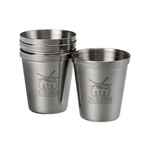 Набор стопок в кож.мешочке (4 шт)