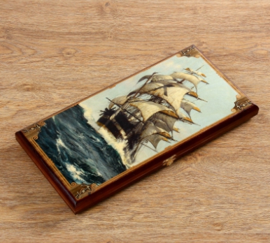 Нарды - шашки "Морские" средние 40*20*3,3