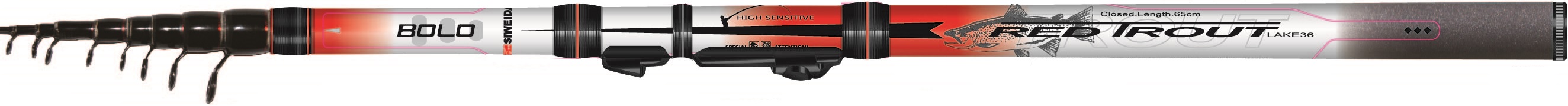 Удилище Red Trout, 450см, телеск, с/к