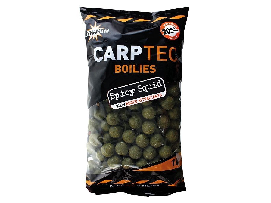 Бойлы Carp tec Spicy & Squid 20мм 1 кг
